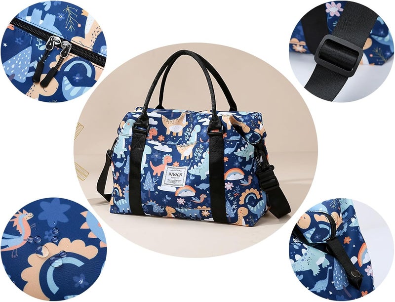 NWLR Travel Duffle Bag Weekender Overnight Bag Gym Tote with Dry and Wet Separated Pocket for Women Girls Shoulder Workout Duffel Bag Water Resistant (B-Unicorn) - Image 5